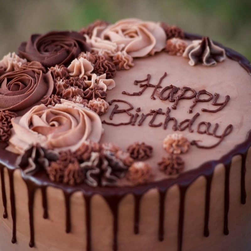 Custom birthday cake with colorful decorations